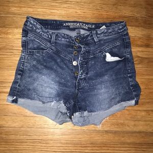 Denim High Rise Shorts